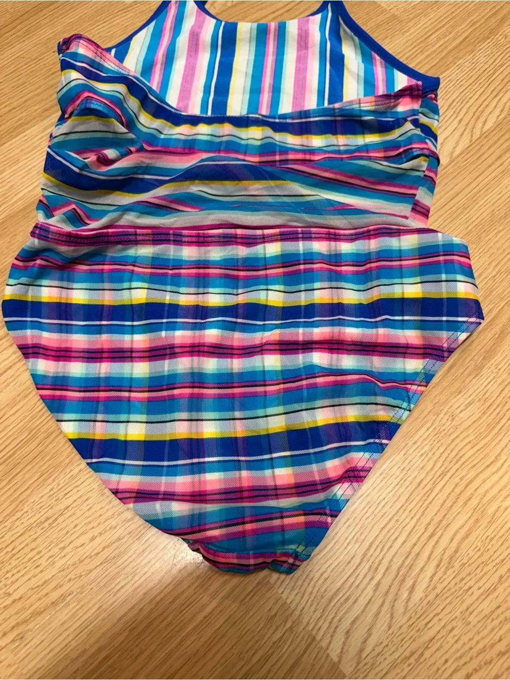 Gossip Girl Girls Size 14 Striped Mesh Halter One Piece Swimsuit